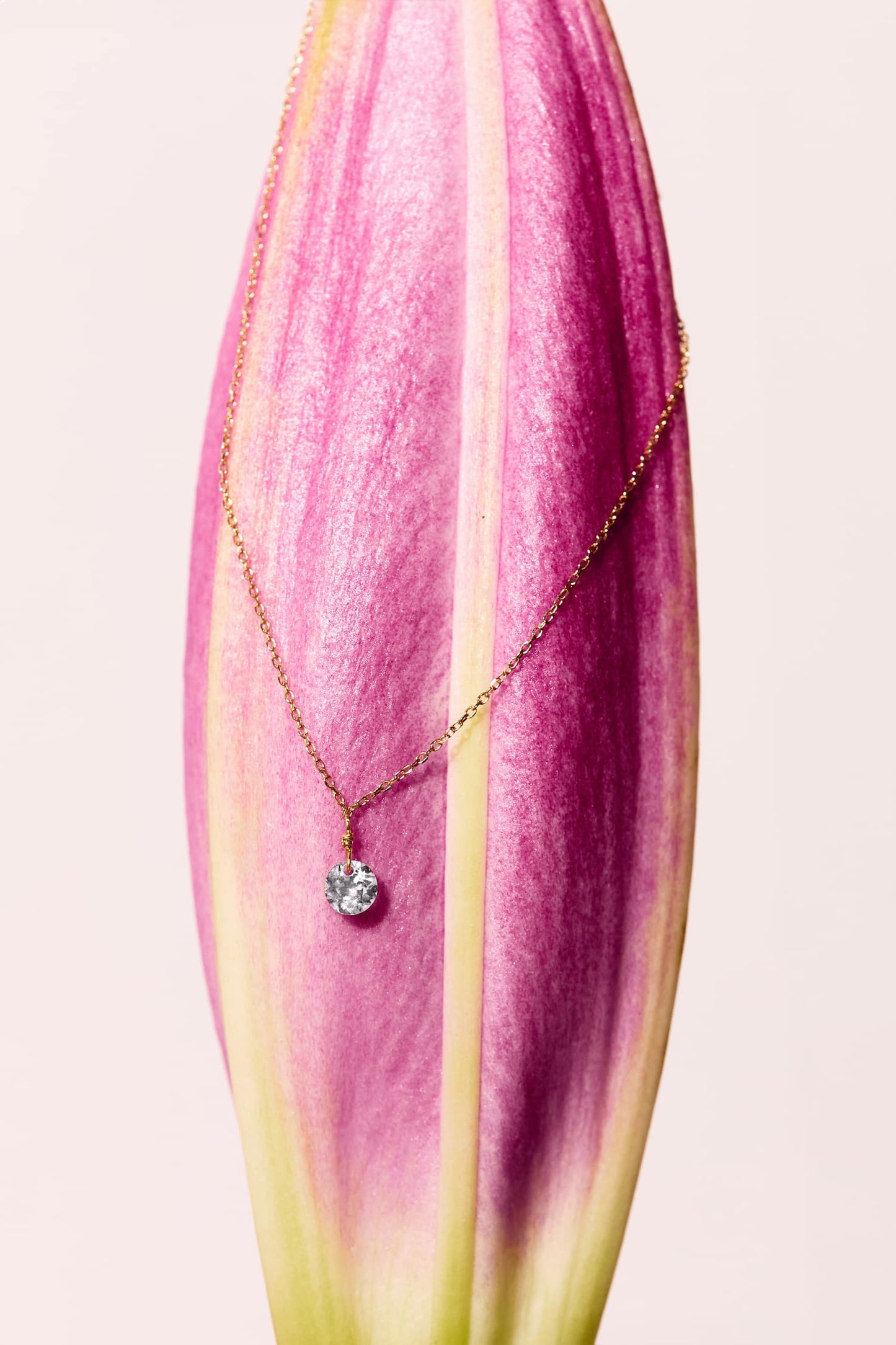 Kette aus 18K Gold mit weißem Topas