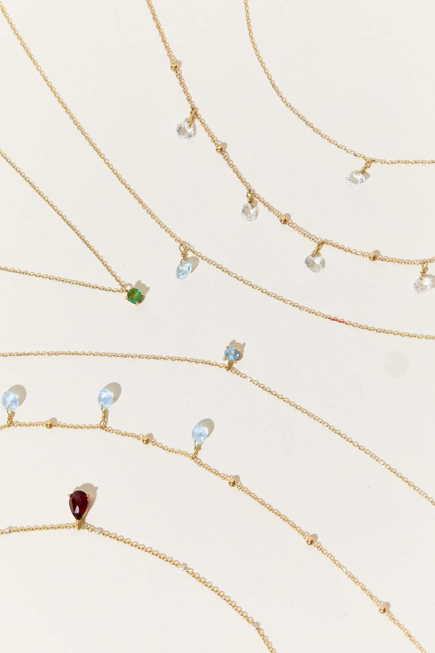 Kette aus 18K Gold mit weißem Topas