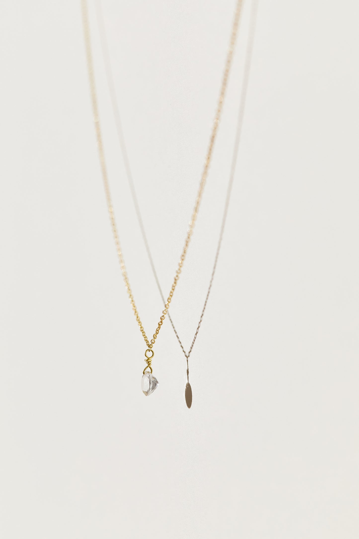 Kette aus 18K Gold mit weißem Topas